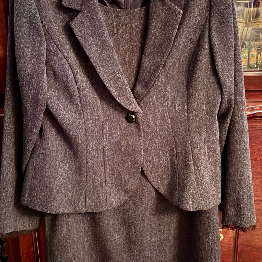 Ezra Charcoal Women's Blazer and Dress Set